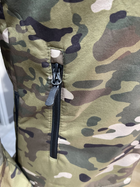Куртка тактическая на флисе, Мультикам, размер XXL, подкладка - флис, демисезонная флисовая куртка для военных - изображение 7