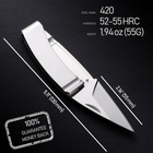 Кишеньковий Сріблястий Маленький Ніж Затискач для грошей GD76 - зображення 7