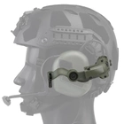 Кріплення "чебурашки" адаптер для активних навушників на тактичний шолом кронштейн BeArmD Олива (1489902) - зображення 1