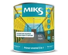 Эмаль-грунт алкидная MIKS "3 в 1" антикоррозионная графит (RAL 7024) 2,3кг
