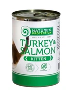 Консервований корм Nature's Protection Kitten Turkey&Salmon для молодих кошенят з індичкою і лососем