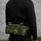 Тактическая сумка поясная военная нагрудная с ремнем через плечо 5 литров Хаки - изображение 2