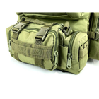 Тактическая сумка поясная военная нагрудная с ремнем через плечо 5 литров Хаки - изображение 4