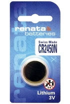 Батарейка літієва дискова Renata CR 2450 N (CR2450N) Lithium, 3V
