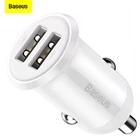 Автомобильное зарядное устройство Baseus 2хUSB 4.8 Grain Pro White (CCALLP-02)