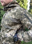 Куртка летняя влагоустойчивая с капюшоном пиксель soft-shell, Куртка пиксель,Тактическая военная ветровка ВСУ 50р. - изображение 4