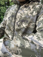 Куртка летняя влагоустойчивая с капюшоном пиксель soft-shell, Куртка пиксель,Тактическая военная ветровка ВСУ 54р. - изображение 9