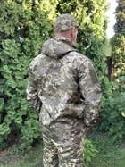 Куртка летняя влагоустойчивая с капюшоном пиксель soft-shell, Куртка пиксель,Тактическая военная ветровка ВСУ 48р. - изображение 6