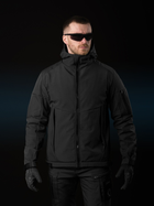 Тактична куртка утеплена BEZET Softshell Робокоп 5747 XL Чорна (2000093211466) - зображення 2