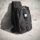 Чоловіча сумка рюкзак METR+ армійська барсетка месенджер 37х20х15 см Чорний - зображення 4
