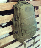 Тактичний похідний рюкзак Military військовий водовідштовхуючий рюкзак 30 л 49x34x16 см Хакі - зображення 5