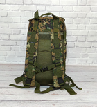 Тактичний похідний рюкзак Military військовий водовідштовхуючий рюкзак 25 л 45х24х22 см камуфляж - зображення 6