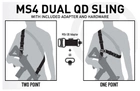 Ремень оружейный одноточечный Magpul MS4 DUAL QD GEN2 Black - изображение 6