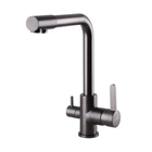 Змішувач для кухні під фільтр Globus Lux LAZER GLLR-0444-11-GRAPHITE чорна сталь графіт