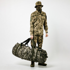 Баул армійський піксель, сумка баул армійський 120 л тактичний баул, тактичний баул-рюкзак - зображення 4