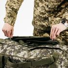 Баул армійський піксель, сумка баул армійський 120 л тактичний баул, тактичний баул-рюкзак - зображення 9
