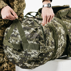Баул армійський піксель, сумка баул армійський 120 л тактичний баул, тактичний баул-рюкзак - зображення 10