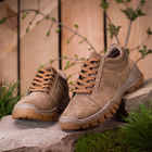 Берцы ботинки тактическая обувь кроссовки облегченные натуральная гидрофобная кожа усиленная пятка и носок Койот 45 (30,5 см) - изображение 6