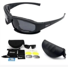 Защитные военные очки с поляризацией Daisy X7 Black и 4 комплекта линз - изображение 2