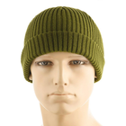 Тактическая зимняя M-Tac шапка вязаная 100% акрил Olive, тактическая военная шапка цвет олива для ВСУ! - изображение 1