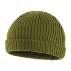 Тактична зимова M-Tac в'язана шапка 100% акрил Olive, тактична військова шапка колір олива для ЗСУ! - зображення 4