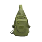 Тактический рюкзак на одно плечо AOKALI Outdoor A32 Green военный милитари армейский - изображение 1