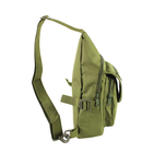 Тактический рюкзак на одно плечо AOKALI Outdoor A32 Green военный милитари армейский - изображение 2