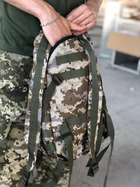 Военный тактический штурмовой рюкзак в расцветке пиксель на 20 литров с системой MOLLE для туристов и военных - изображение 6