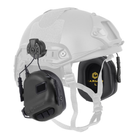 Активні навушники для стрільби Earmor M31H Чорні на шолом + Premium кріплення Чебурашка (12773kr) - зображення 2