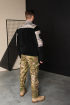 Кофта флисовая мужская военная тактическая с липучками под шевроны ВСУ (ЗСУ) Мультикам 8038 50 размер хаки - изображение 10