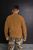 Кофта флисовая мужская военная тактическая с липучками под шевроны ВСУ (ЗСУ) 8168 52 размер койот - изображение 5