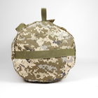 Универсальная сумка-баул тактическая 80 литров, военный водоотталкивающий баул из плотной тактической ткани Kiborg Пиксель - изображение 11
