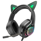Игровые наушники с кошачьими ушками и RBG подсветкой HOCO W107 phantom