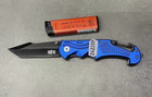 Нож Skif Plus Satellite Blue (KL72-BL), синий, нержавеющая сталь, складной нож для военных - изображение 8