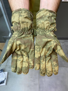 Рукавички тактичні пальцеві, утеплені, Камуфляж, розмір XL - зображення 2