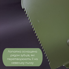 Лопата туристическая складная многофункциональная тактическая 60 см Нержавеющая сталь Зеленый (ТБ104) - изображение 4