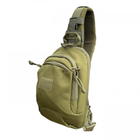 Сумка кобура для прихованого носіння зброї, сумка через плече, маленький рюкзак 31х20х10 см 4л колір олива - зображення 3