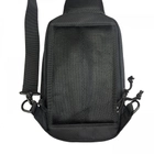 Сумка кобура для прихованого носіння зброї, сумка через плече, маленький рюкзак 31х20х10 см 4л колір чорний - зображення 5