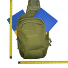 Сумка кобура для прихованого носіння зброї, сумка через плече, маленький рюкзак 31х20х10 см 4л колір олива - зображення 7