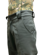 Тактичні штани ЗСУ Софтшелл Олива теплі військові штани на флісі розмір 52-54 зріст 167-179 - зображення 4