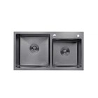 Кухонная мойка Kroner KRP Schwarze - 7843ZHM PVD (3,0/1,0 мм) (CV022797)