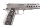 Страйкбольний пістолет WE Colt 1911 Hex Cut V.3 Silver GBB - зображення 3