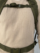 Тактический армейский рюкзак Camo Oliva на 70л мужской с дождевиком Олива - изображение 8