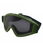 Захисні маска-окуляри Desert Locusts перфорація Olive (для Airsoft, Страйкбол) - зображення 1