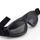 Захисні окуляри-сітка V3 BLACK великі перфорація (для Airsoft, Страйкбол) - зображення 1