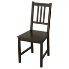 Стул IKEA STEFAN коричнево-чёрный деревянный 002.110.88
