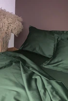 Постельное бельё Premium MLS сатин Семейный комплект 150*220(х2)/50*70 эмеральд