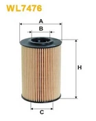 Фильтр масляный Audi A1, A3 II, A6 III, Seat Alhambra II, Ibiza V, Leon II, Skoda Fabia I Wix Filters (WL7476) WIX Filters (WL7476)