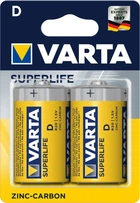 Батарейка угольно-цинковая Varta SUPERLIFE D емкость 18000 мАч, напряжение 1.5В BLI 2шт