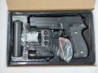 Спринговый пистолет Galaxy металлический c глушителем и лазером G.26A - изображение 4